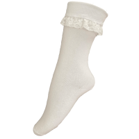 Witte Oktoberfest sokken met kantje