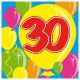 Servetten Balloons 30 jaar (20 stuks)
