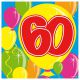 Servetten Balloons 60 jaar (20 stuks)