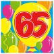 Servetten Balloons 65 jaar (20 stuks)
