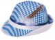 Hoed Oktoberfest Tiroler Blauw Wit