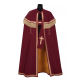 Sinterklaas Mantel en Stola deluxe Bram Smal Bordeaux Rood