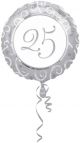 Folieballon Zilver 25 jaar