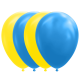 Latex Ballonnen Blauw/Geel