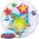 Folieballon double bubbles Stars