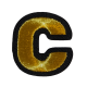 Embleem Nr. 2002 Gouden Letter C