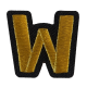Embleem Nr. 2022 Gouden Letter W