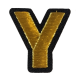 Embleem Nr. 2024 Gouden Letter Y