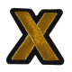 Embleem Nr. 2023 Gouden Letter X