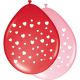 Hartjes ballonnen rood & roze 30 cm (8 stuks) helium geschikt | De Feestspecialist XXL