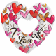 Folieballon Trendy Hart