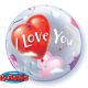 Folieballon bubbles I Love You