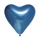 Latex ballonnen Chrome Hart Blauw 30 cm