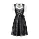 Dirndl 3-delig Zwart/Zilver met Exclusieve Print