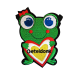 Embleem Oeteldonk Nr. 1306 Kikker met Strikje