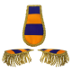 Schouder Epauletten Lampegat Blauw Oranje