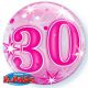 Folieballon bubbles 30 jaar roze