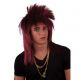 039. Pruik Punk Bordeaux Rood