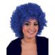 011. Pruik Afro Hippie Donker Blauw