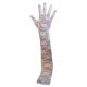 Handschoen Lang Kant Wit 43 cm.