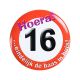 Button klein 16 jaar Verkeersbord