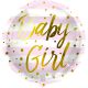 Folieballon Baby Girl Gouden Letters