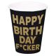 Bekers Happy Birthday F*cker (8 stuks)