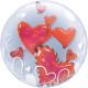 Folieballon Dubble Bubbles Hartjes