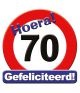 Huldebord Hoera 70 Jaar 