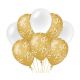 Decoratie ballonnen Goud/Parelmoer 25 jaar