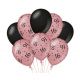Decoratie ballonnen Rose Goud/Zwart 16 jaar