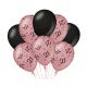 Decoratie ballonnen Rose Goud/Zwart 21 jaar