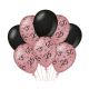 Decoratie ballonnen Rose Goud/Zwart 25 jaar