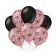 Decoratie ballonnen Rose Goud/Zwart 30 jaar