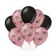 Decoratie ballonnen Rose Goud/Zwart 40 jaar