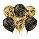 Ballonnen 50 jaar zwart goud 6 stuks – 50e verjaardag & huwelijk