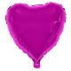 fuchsia roze hart folieballon 52 x 46 cm helium hartjes ballon