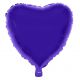 paarse hart folieballon 52 x 46 cm helium hartjes ballon