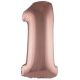 Folieballon Rose Gold Cijfer 1, 102 Cm