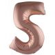 Folieballon Rose Gold Cijfer 4, 102 Cm