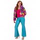 Flared Broek Neon Blauw