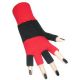 Handschoenen vingerloos zwart/rood