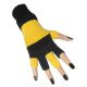 Handschoenen vingerloos zwart/geel