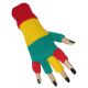 Vingerloze handschoen geel/groen/rood
