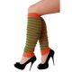 Beenwarmers oranje/groen smalle streep
