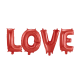 Folieballon Letters Rood Love