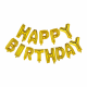 Folieballonnen set Happy Birthday Goud