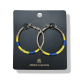 Oorbellen Ringen Blauw Geel