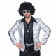 Disco Jas Glanzend Zilver Heren