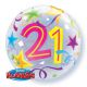 Folieballon bubbles 21 jaar